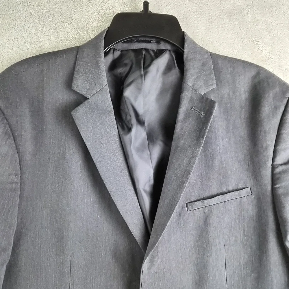 Asos Blazer Jacket Mens 42 Gray‎ Slim Fit Stretchy Slim Fit 2 Buttons Sport Coat
